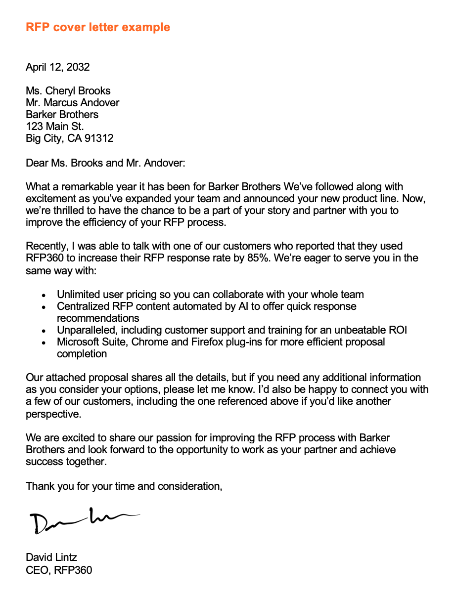 Example Of Proposal Letter from rfp360.com