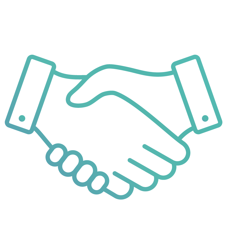 RFP360 sourcing icon with shaking hands