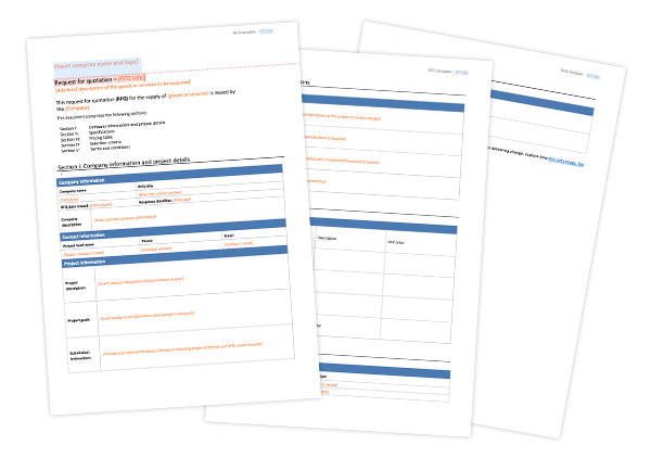 Request For Quotation Template RFP360