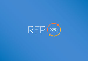RFP360 logo on blue background