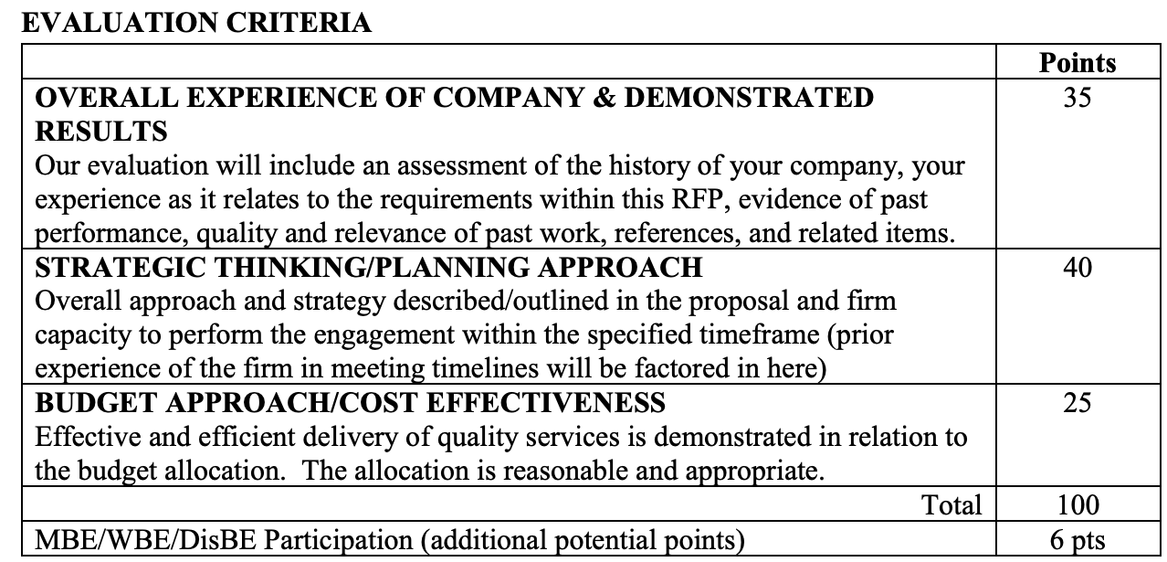 A guide to RFP evaluation criteria: Basics tips and examples RFP360