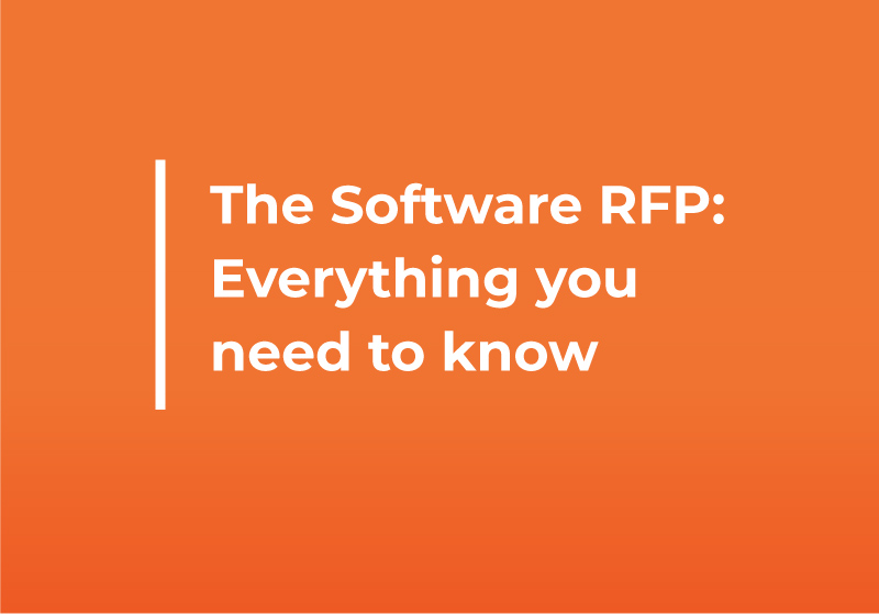 The Software RFP guide blog featured image with title text in orange