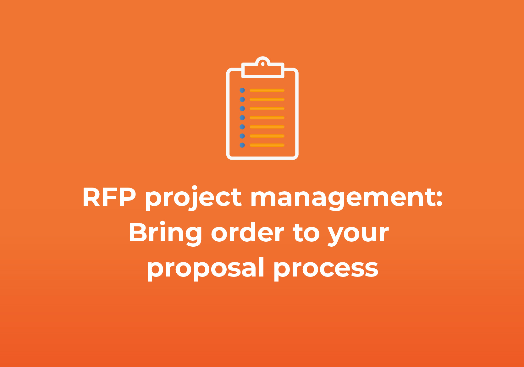 RFP project management- Bring order to your proposal process-22