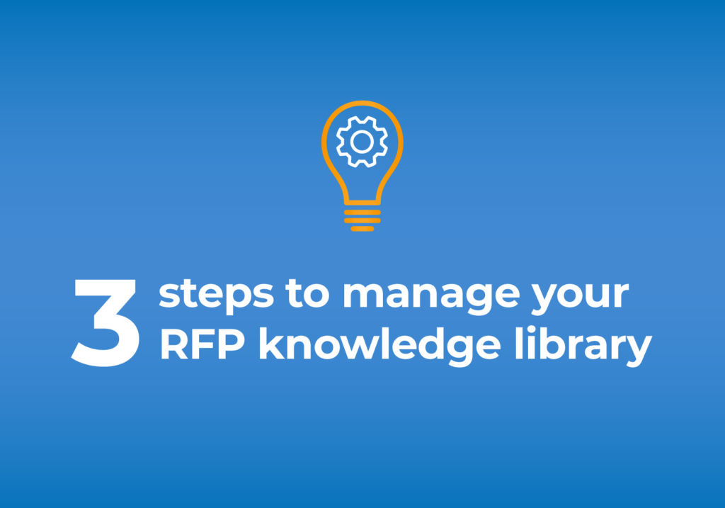 3 steps to manage your RFP knowledge library infographic
