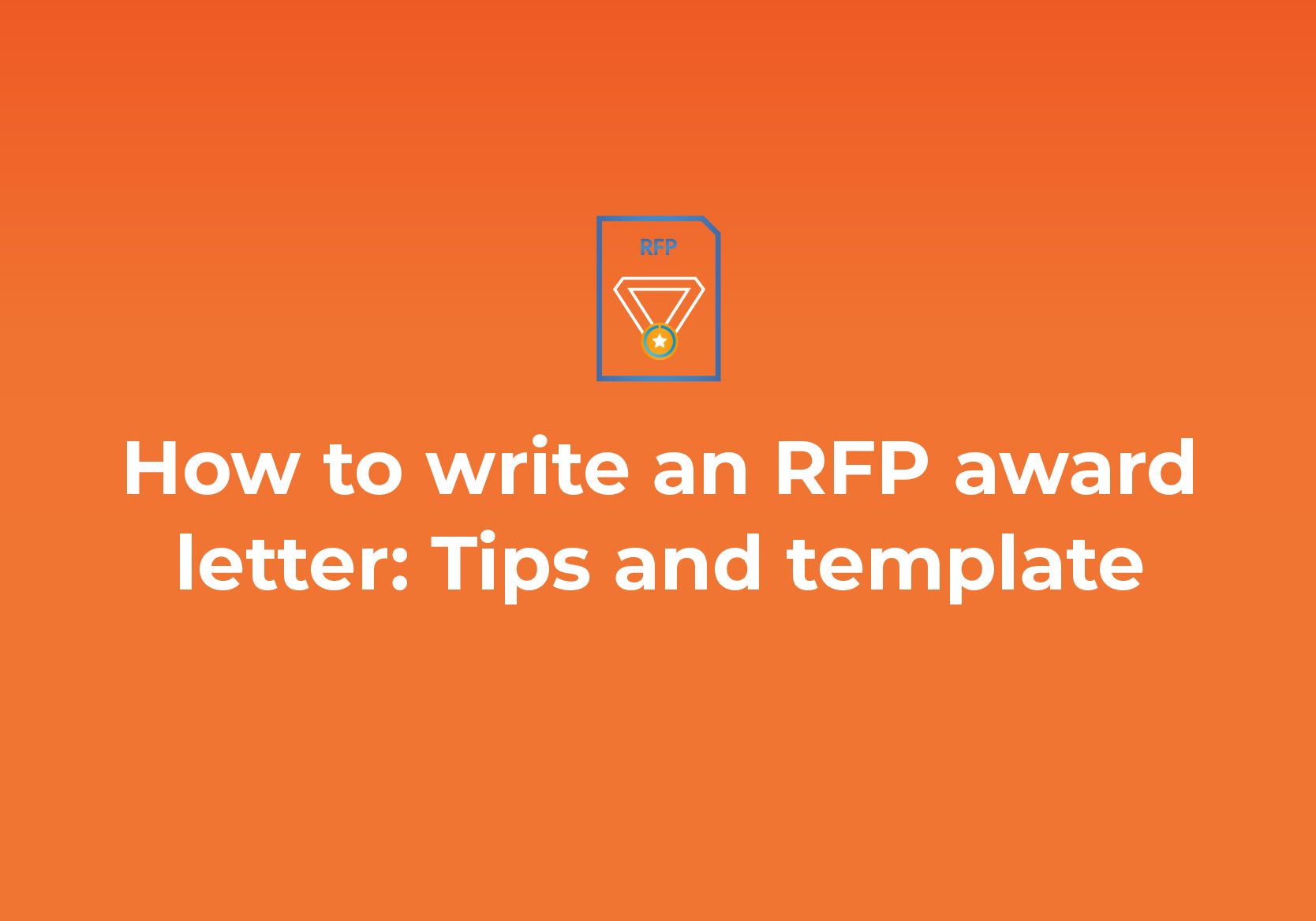 How to write an RFP award letter: Tips and template