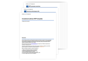 Investment management RFP template - RFP360 - investment rfp template | investment advisor RFP template