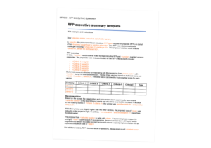Sample RFP Executive Summary Template-RFP360